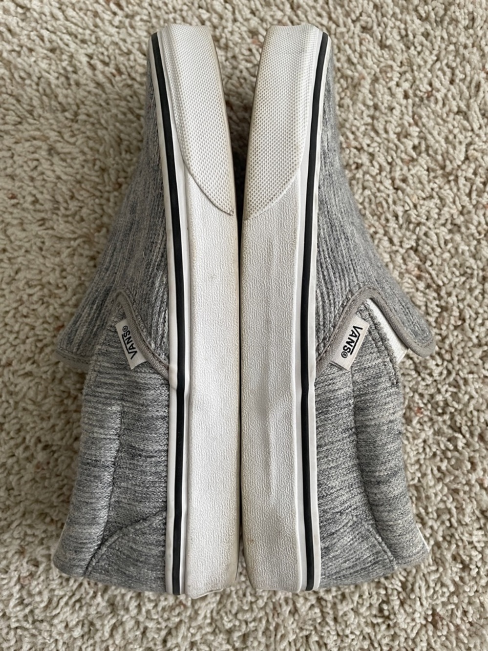 Vans Slip-On Corduroy Loafers in Gray and White - Picture 7 of 10